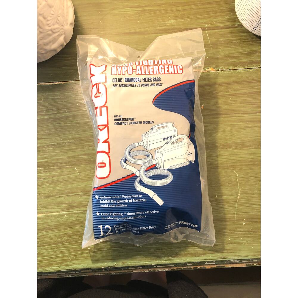 Oreck NWT 12 Hypoallergenic Filter Bags 1 Motor Filter Compact Cannister Models